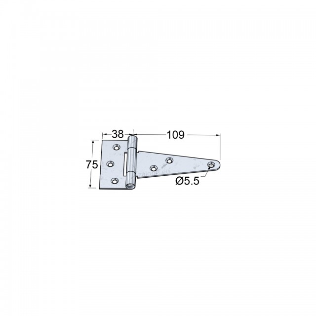 T-TYPE HINGE 100 / GALVANIZED